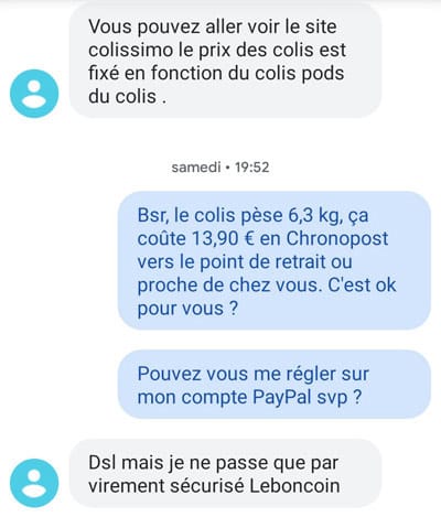 arnaque le bon coin sms