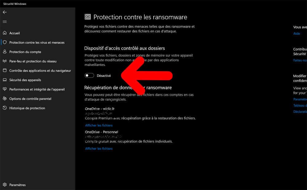 protection anti ransomware windows 11