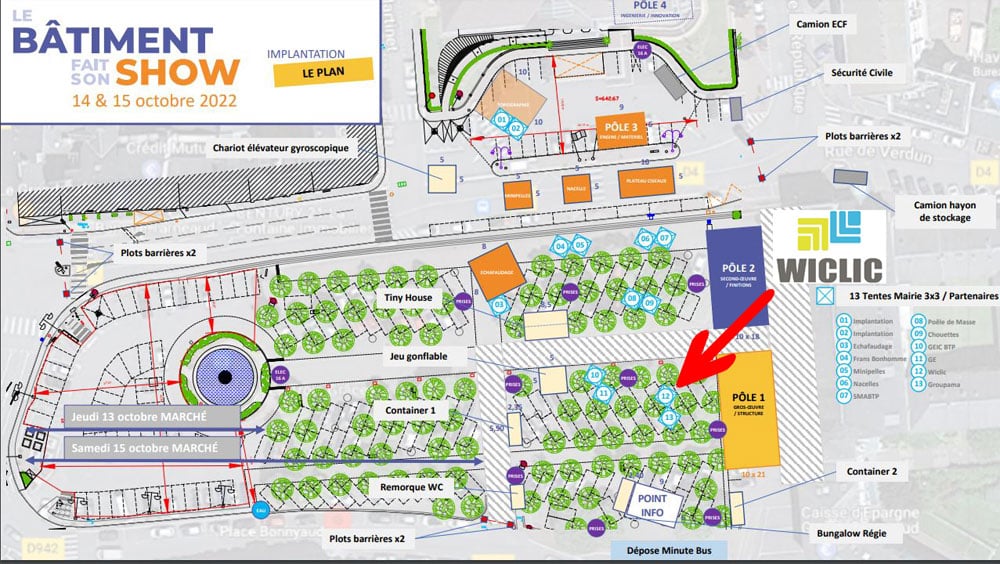 Plan Le batiment fait son show avec Wiclic