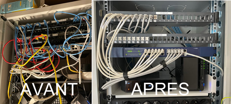 Installation de baie de brassage informatique pour entreprise à Marseille