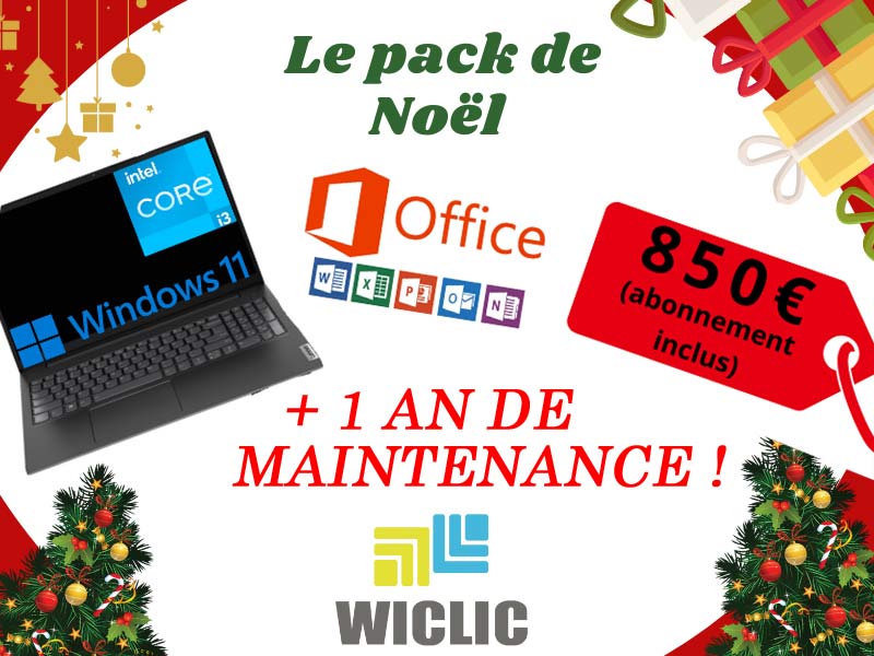 Informatique : Votre pack de noël à prix Wiclic !